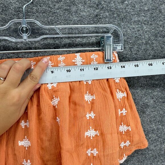 Sincerely Jules Jumpsuit Women XS Orange Geometric Strapless Straight Casual - Picture 4 of 7